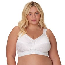 Playtex Bra 18 Hr Strap Full-Figure Wire-Free 4693 White Sz.48C