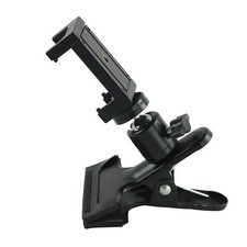 Alloy Camera Clip Clamp Flash Holder Mount w/ 360 Swivel Photography Ball-Head
