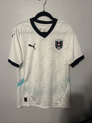 Herren weiß Österreich Nationalmannschaft 2024 Auswärts Replica Trikot Neu mit Etikett Größe Medium $ 95 - Bild 4 von 17