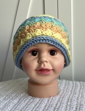 Crochet Toddler Headband Ear Warmer Handmade Multicolor Rainbow Cozy Soft