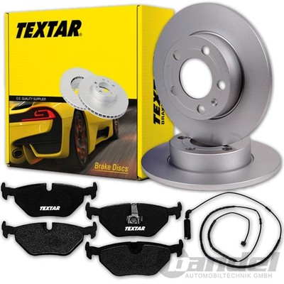 TEXTAR BREMSSCHEIBEN 280mm + BELÄGE HINTEN passend für BMW 3er E46 Bj. 1998-2006