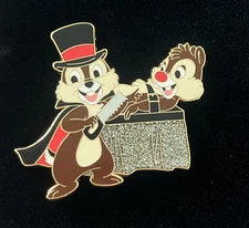 LE 125 Disney Shopping Chip An Dale Magic Act Magician JUMBO RARE Pin