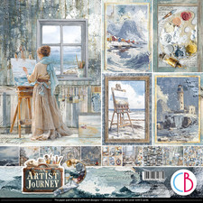 Ciao Bella AN ARTIST JOURNEY 12x12 Paper Pad 12/pkg Scrapbook CBPM092