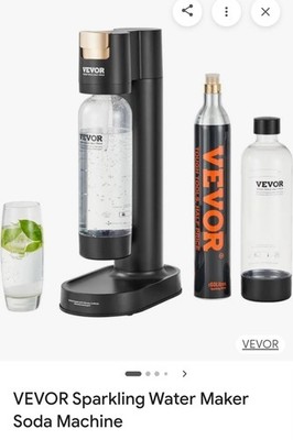 VEVOR Sparkling Water Maker Soda Maker Carbonator Machine 1 PET Bottle Black