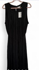 Nine West Black Pleated Sleeveless Dress NWT Size Xxl