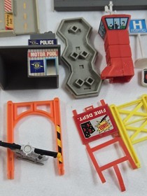 Vintage Micro Machines City Playset Lot Buildings Roads Vehicles Airport Garage