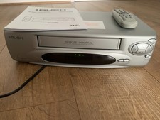 VINATGE BUSH VHS VIDEO TAPE RECORDER MODEL VCR 905SIL WITH MANUAL & REMOTE