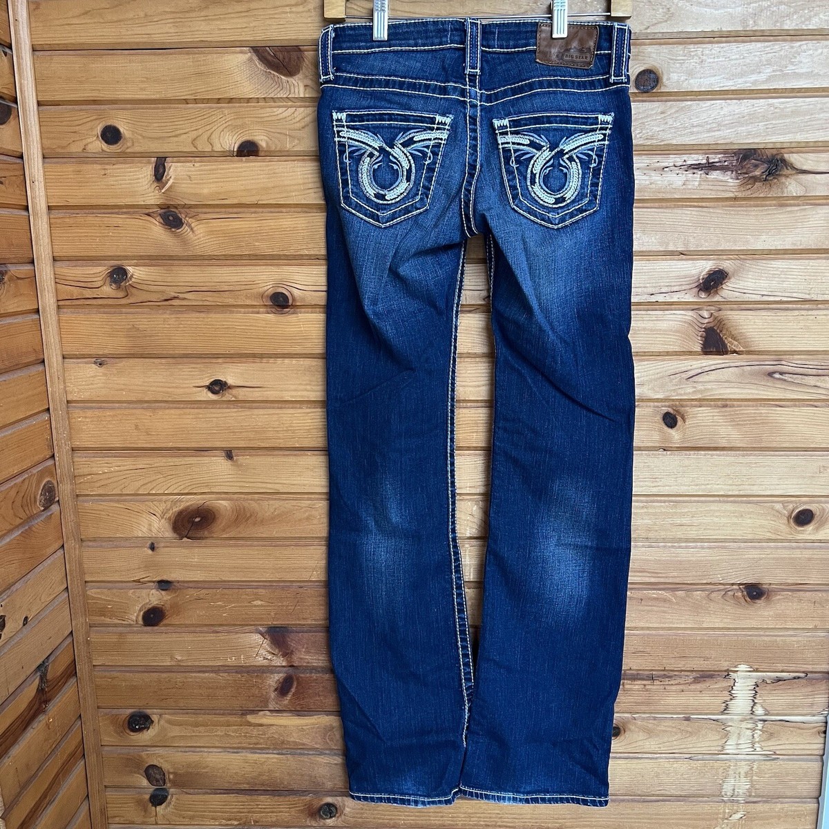 Big Star Jeans Remy Boot Low Rise Fit Western Blue Denim Womens 27R Fit  28x31