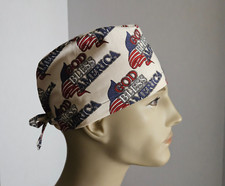Scrub Hat/Skull Cap Mens - Patriotic Print