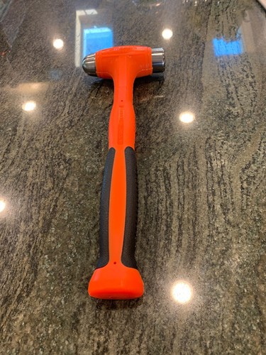 Snap-on hbbd16o 16 oz ball peen soft grip dead blow hammer orange - Picture 2 of 6