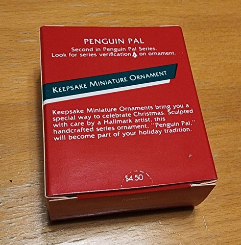 Hallmark Penguin Pal 1989 segundo en serie adorno de recuerdo en miniatura - nuevo en caja - Imagen 2 de 2