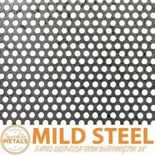 Mild Steel Round Hole Perforated Metal Sheet | 3mm Hole, 4mm Pitch, 1mm Thick