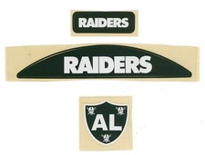Chrome Oakland / LA / Vegas Raiders Team Name Bumper Decals Riddell Revolution