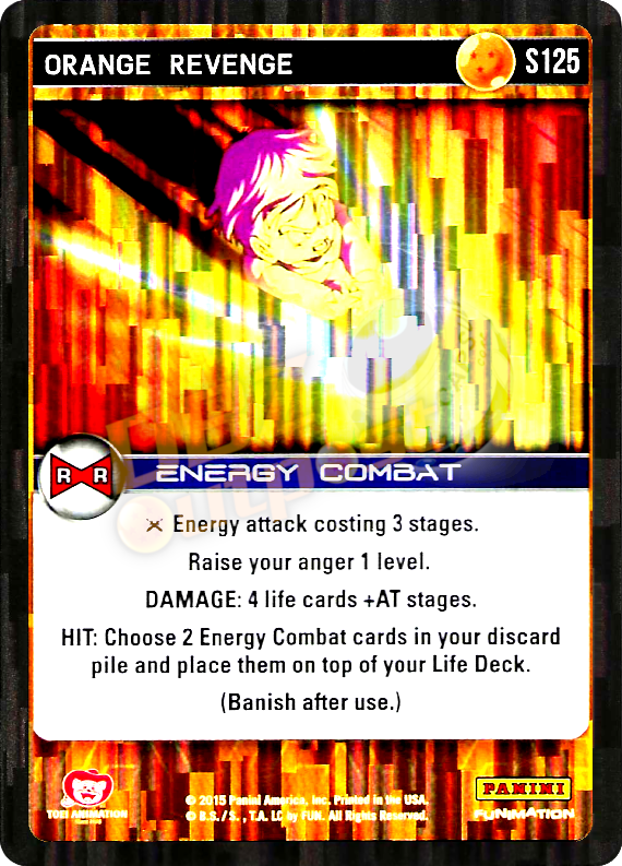 DBZ Dragon Ball Z TCG Panini Evolution S125 Orange Revenge Foil | eBay