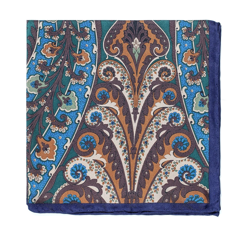 Pañuelo de seda para hombre punto cachemir bolsillo cuadrado traje pañuelo 33 cm 13 pulgadas Foto 2 de 4