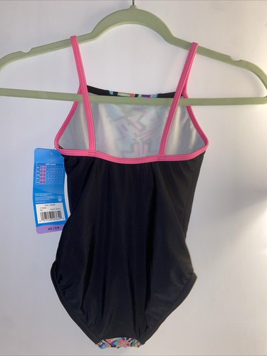 Speedo Girls Thin Strap One Piece Swimsuit MultiColor Size: XS 5/6 NWT FREE SHIP - Picture 2 of 3