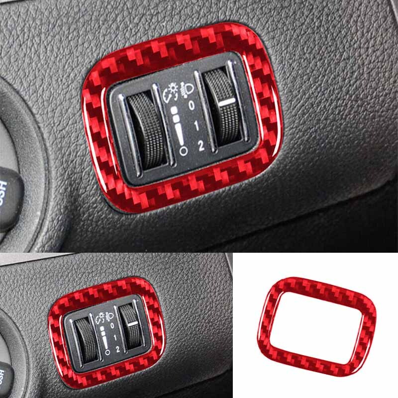 2011-18 Dodge Journey Red Carbon Fiber Interior Dim Light Control Frame Trim