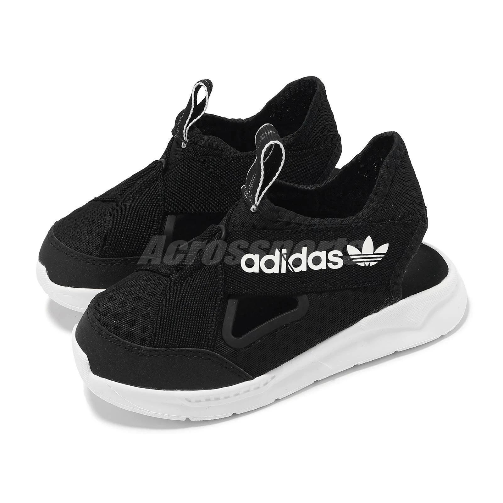 adidas Originals 360 Sandal C Black White Kids Preschool Strap Sandals GX0861