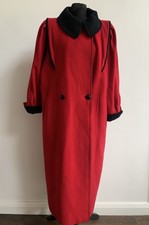 Vintage Mansfield Red And Black Cashmere Blend Ladies' Coat Size 10
