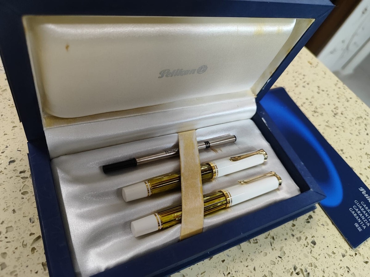 Pelikan Souverän M400 Tortoiseshell White Set BALLPOINT & Fountain