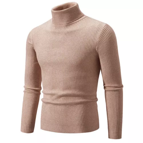 Herren Pullover Rollkragenpullover Männer Strickwaren Winter Langarm Strickpullover - Bild 36 von 38