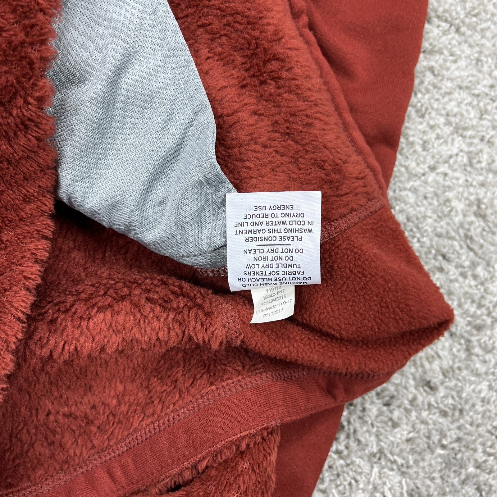 REI Fleece Jacket Polartec Flowcore Full Zip Orange O… Gem