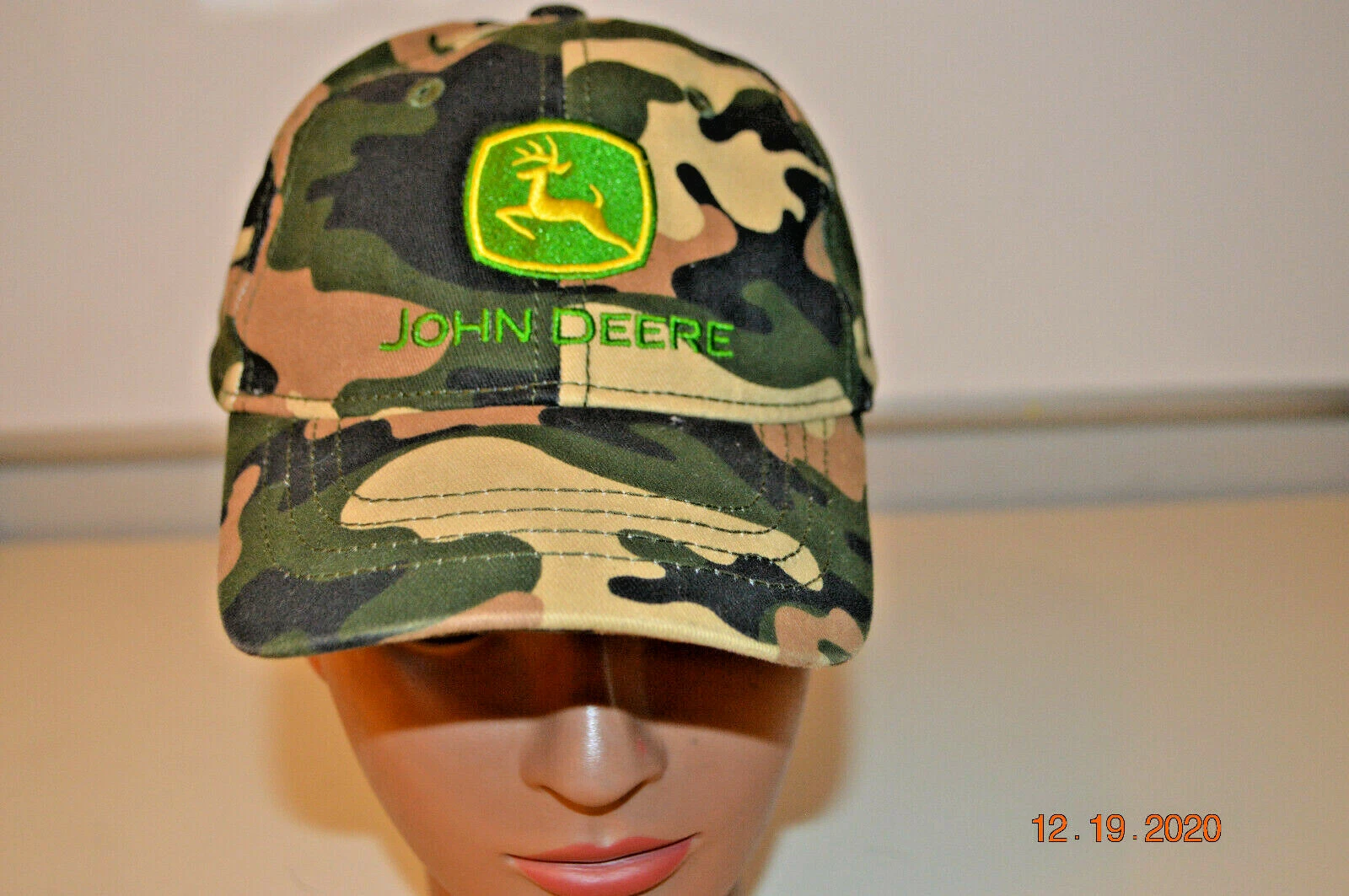 JOHN DEERE Toddler Hat Cap Camo Embroidered Logo One Size 100% Cotton