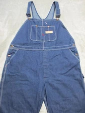 Vintage Big Mac Denim Overalls Mens 48 Blue Jean Duck Bib Work Wear USA 48x29