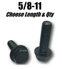 5/8-11 Grade 8 Flange Frame Bolt Black Phosphate & Oil (All Sizes & Qty's) 5/8"