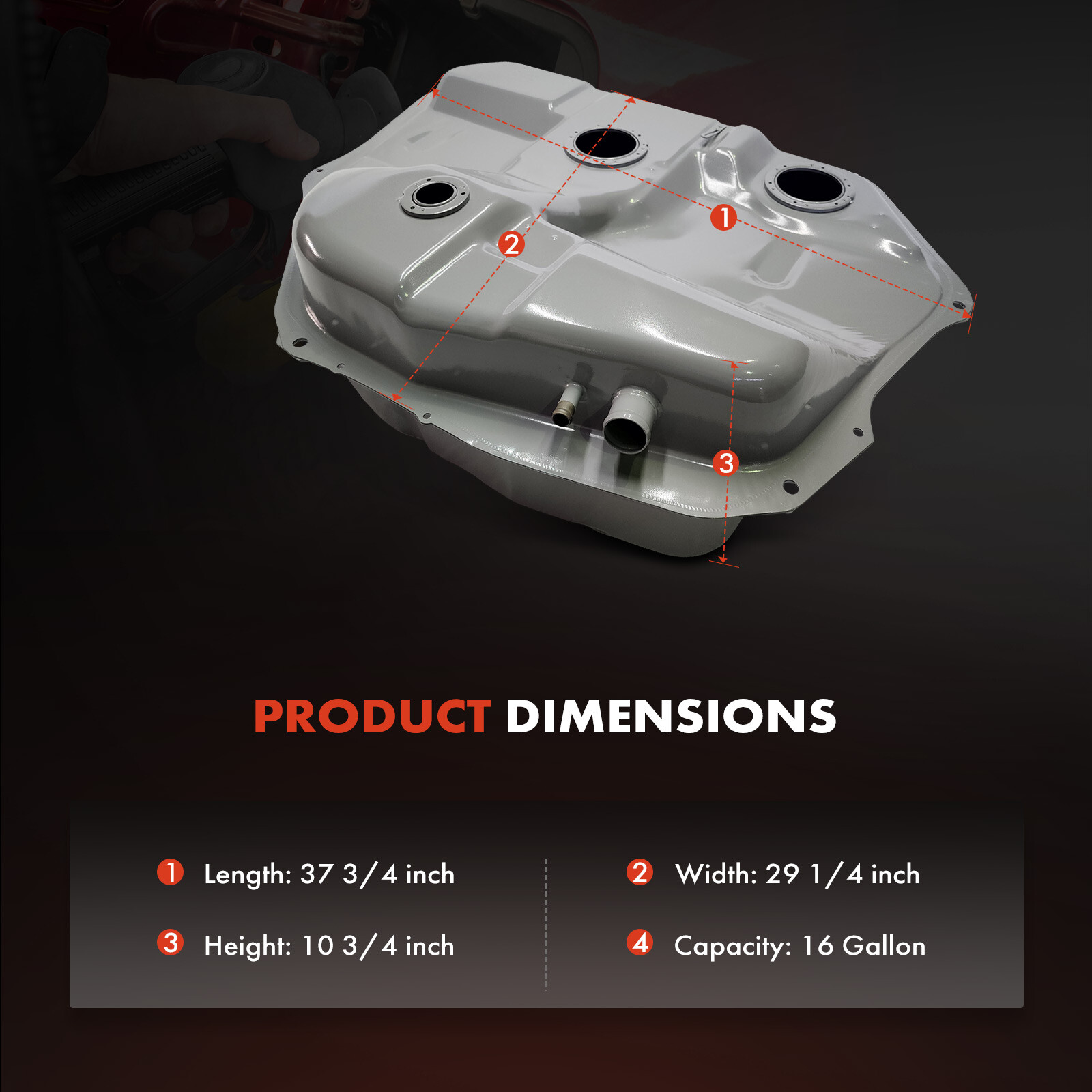 16 Gal Fuel Tank for Dodge Avenger Chrysler Sebring Mitsubishi Eclipse