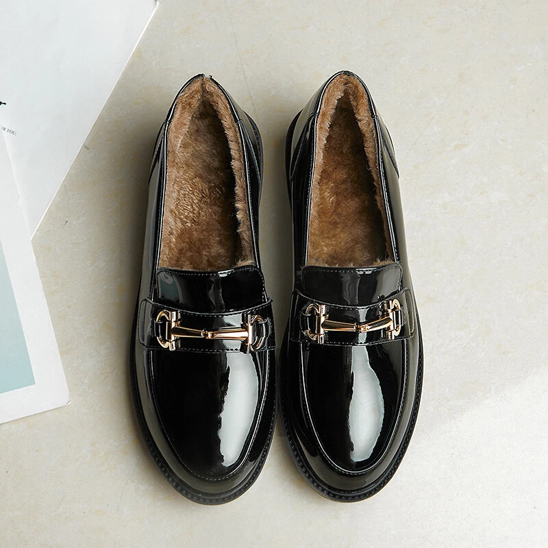 Women Shoes Spring Black Patent Leather Ladies Girls Classic Casual Shoes Women
