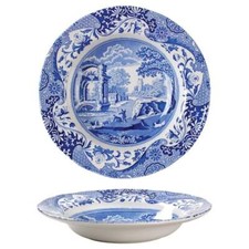 Large Rim Soup Bowl Blue Italian by SPODE