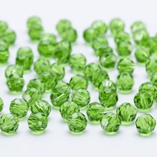 Loose Spacer Crystal Beads - 4mm Ball Shape Glass Bead Jewelry Making DIY 95PCS