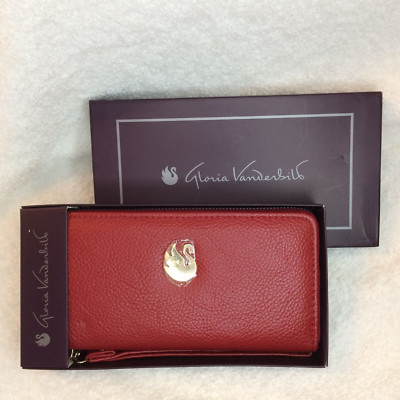 GLORIA VANDERBILT Red Phone wallet wristlet NEW in box w tags