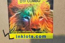 A3 11.34x16.5 DTF Film 100 sheets for, 6 dtf ink bottle 250g black Powder