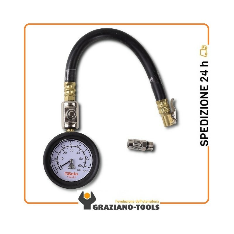 MISURATORE DI PRESSIONE PER PNEUMATICI 0-4 BAR BETA 1949M