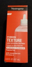 Neutrogena Stubborn Texture Liquid Exfoliating Treatment 4.3 FL OZ Frag Free New
