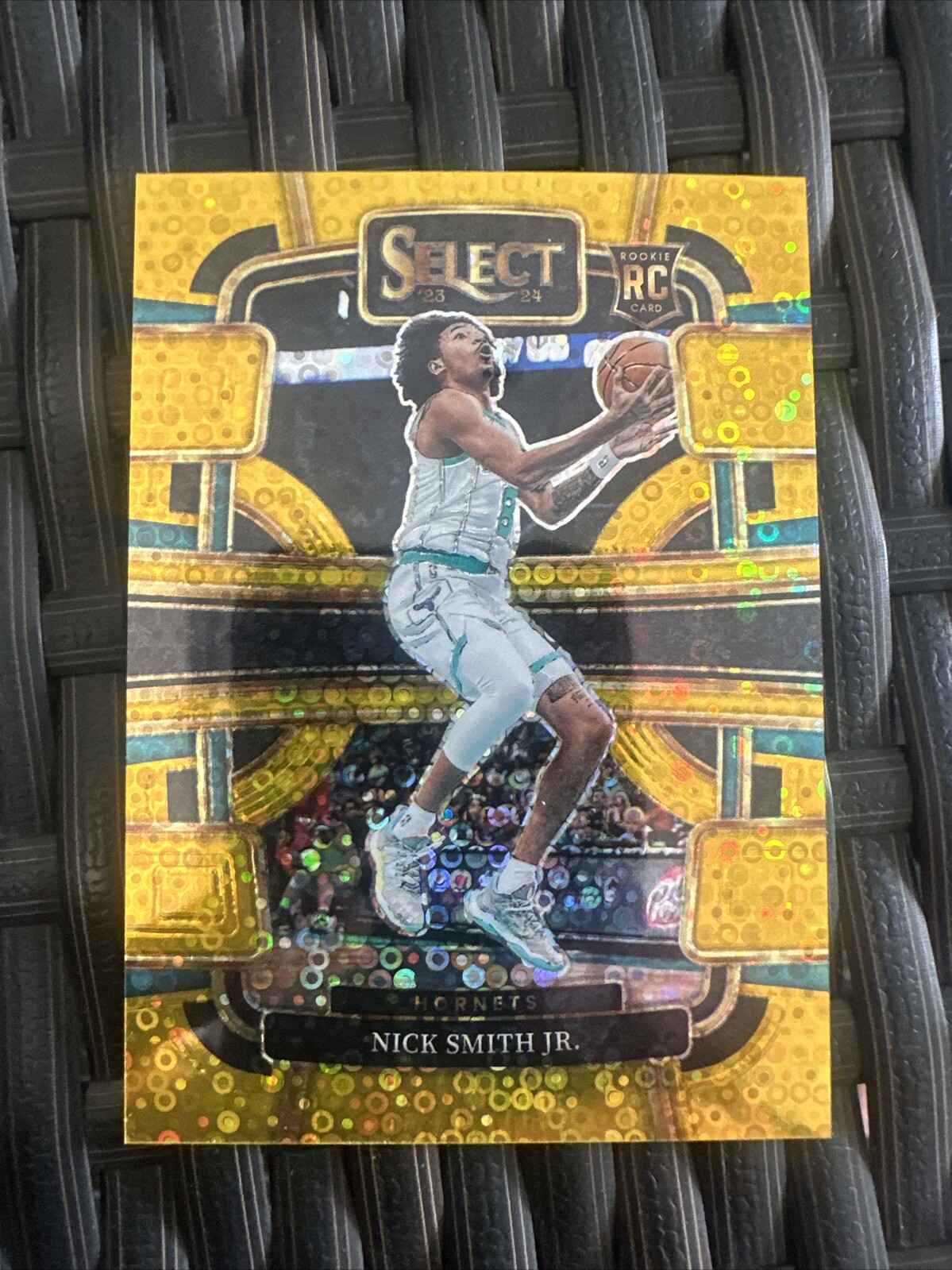 2023-24 Panini Select Hybrid Nick Smith Jr Rookie Gold Disco Concourse 06/10