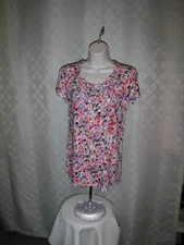 Short Sleeve Tops size MD,SM.ELLE,Red,Black Stripe,Royal Blue,Pink Floral NWT