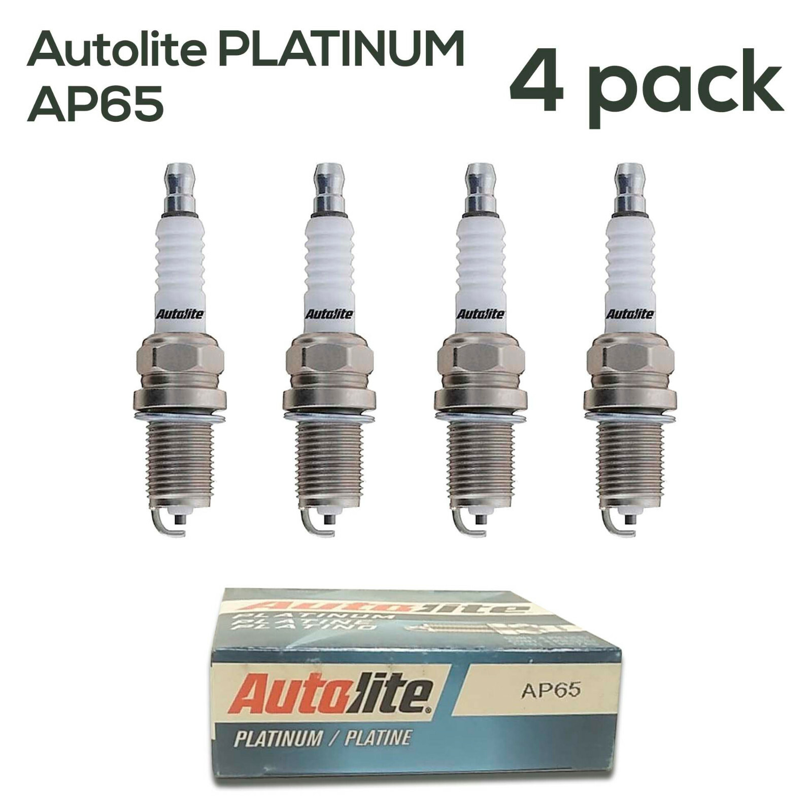 4 pack Autolite AP65 Platinum Spark Plugs fits Chevrolet Dodge GMC Chrysler