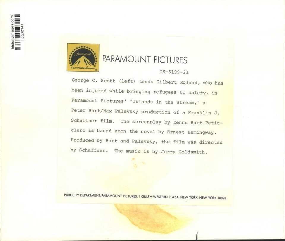 1976 Press Photo C. Scott & Gilbert Roland in "Islands in the