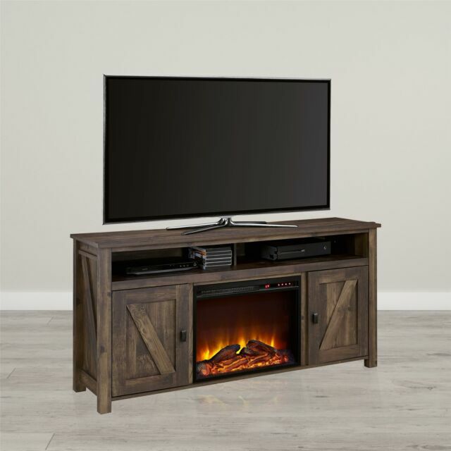 Ameriwood Home 1795096COM Farmington Electric Fireplace TV Console - Rustic