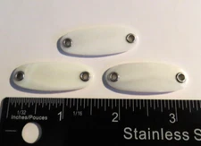 3 White Mother of Pearl 1.5" Sportsman trout fishing spoon blanks Troll Cast