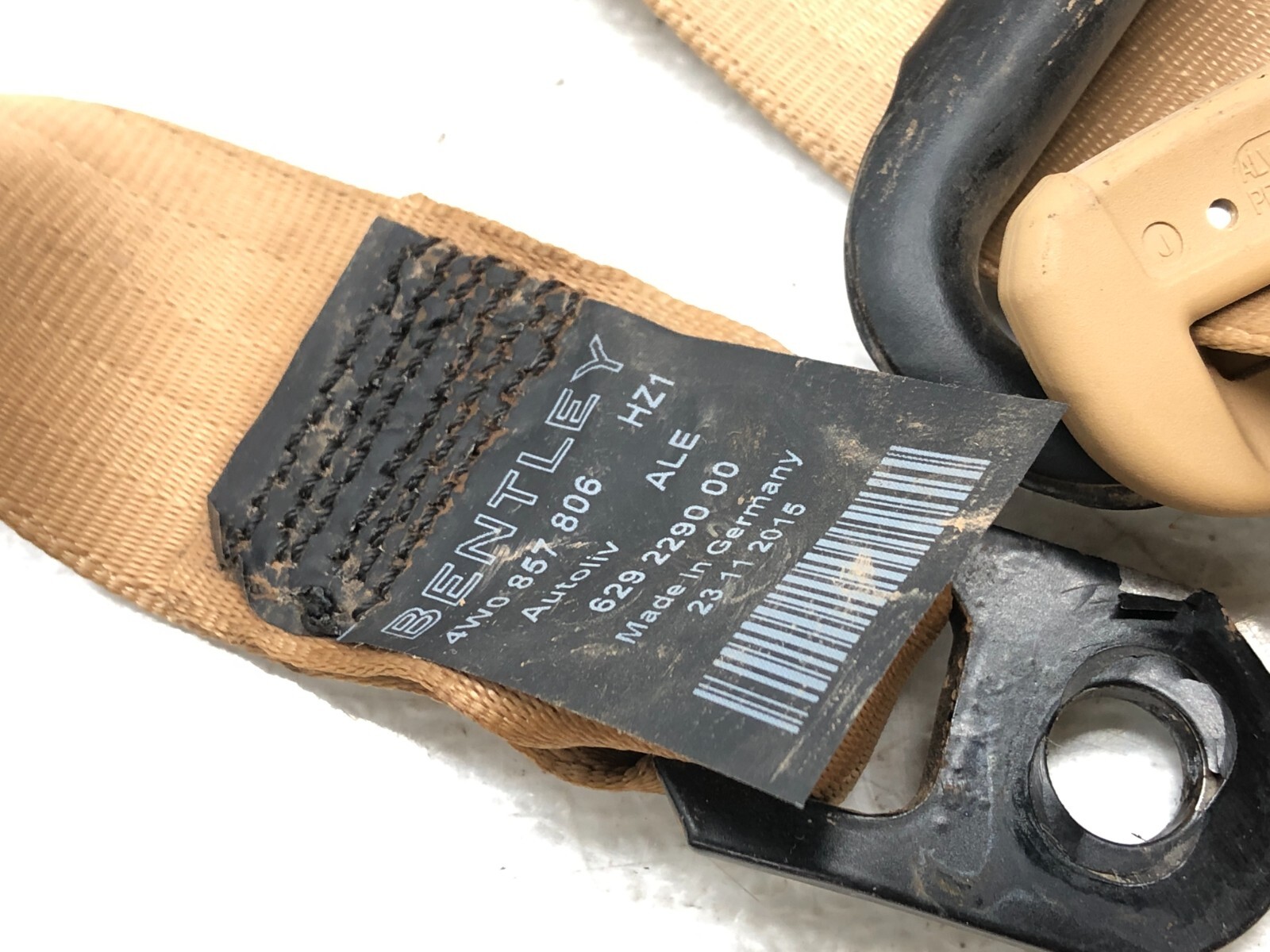 2014-2018 BENTLEY FLYING SPUR RIGHT PASS REAR SEAT BELT RETRACTOR OEM #NOTES.
