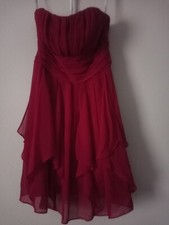Davids Bridal Women's Strapless Shift Dress Red Size 8