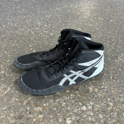 Asics Mens Wrestling Shoes Matflex Model #1081A021  Black & White Size 12