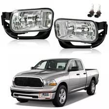 FOR 09-12 18 Dodge Ram 1500 2500 3500 Bumper Fog Lights Driving Lamps w/Bracket