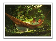 Winslow Homer SUNLIGHT AND SHADOW 1872 Vintage Painting, Poster 16x22" Reprint