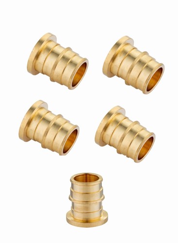 EFIELD 5 PCS PEX A Expansion Brass Fittings 1/2"  Plug( End Cap)  ,Lead Free