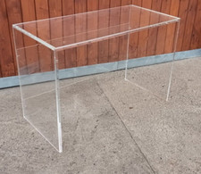 Acryl Vintage Schreibtisch Plexiglas Tisch Frankreich Space Age 70er Retro